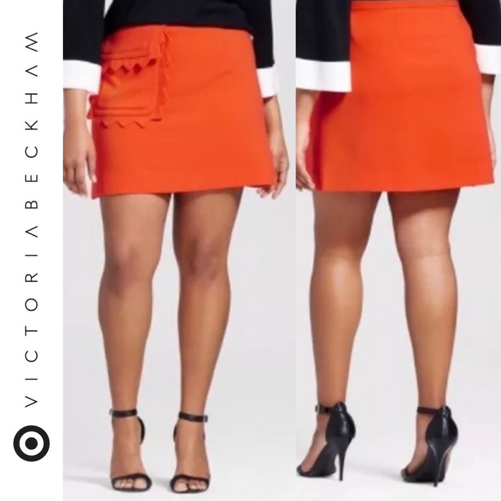✨Victoria Beckham Orange Skirt✨